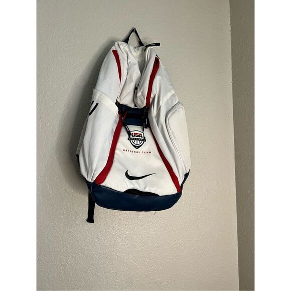 Nike Hoops Elite Pro USA Basketball Team Backpack White Mens - Picture 1 of 9